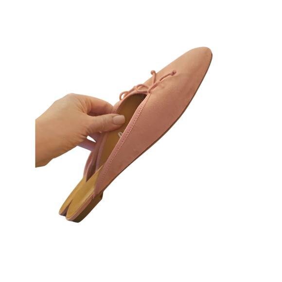 J. Crew Sueded ballerina mules pink sz 9 flats SH430 - Picture 5 of 6